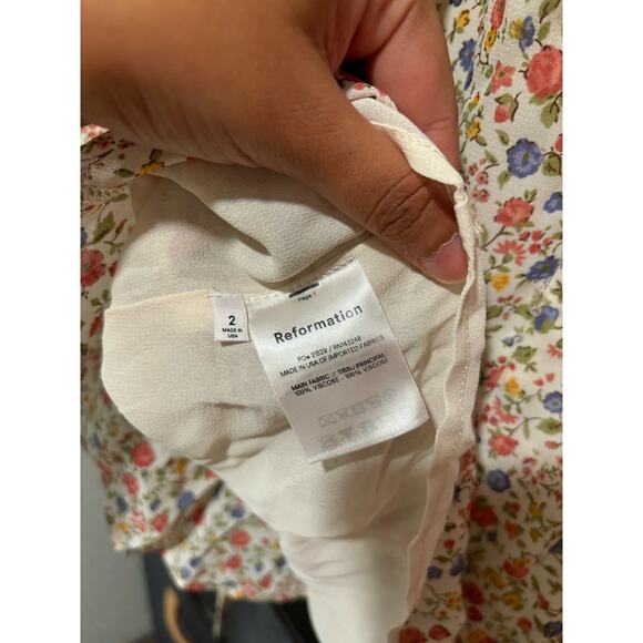 NWOT REFORMATION Cammi Mini Dress in Ronan Size 2 - Picture 12 of 12